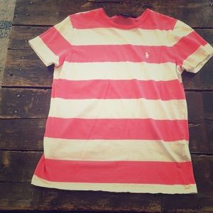 RL Pink and White T